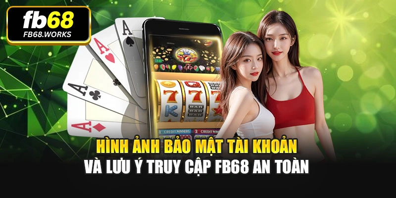 Hình ảnh bảo mật tài khoản và lưu ý truy cập FB68 an toàn