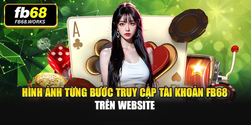 Hình ảnh từng bước truy cập tài khoản FB68 trên website